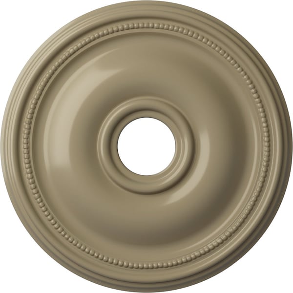 Ekena Millwork Bradford Ceiling Medallion (Fits Canopies up to 4 3/8"), 18 1/8"OD x 3 3/4"ID x 1 1/8"P, Gobi Desert CM18BRGDF - main